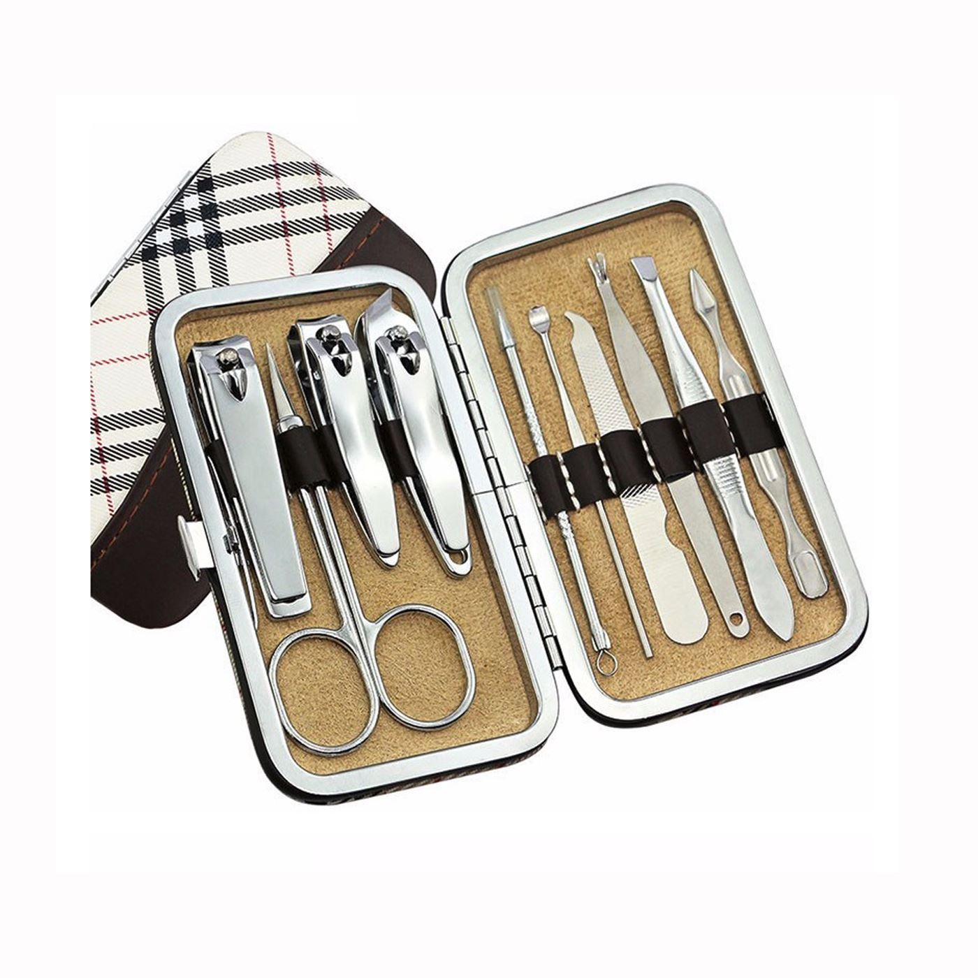 10 Pcs Nail Care Cutter Cuticle Clippers Pedicure Manicure Grooming Kit Gift Set