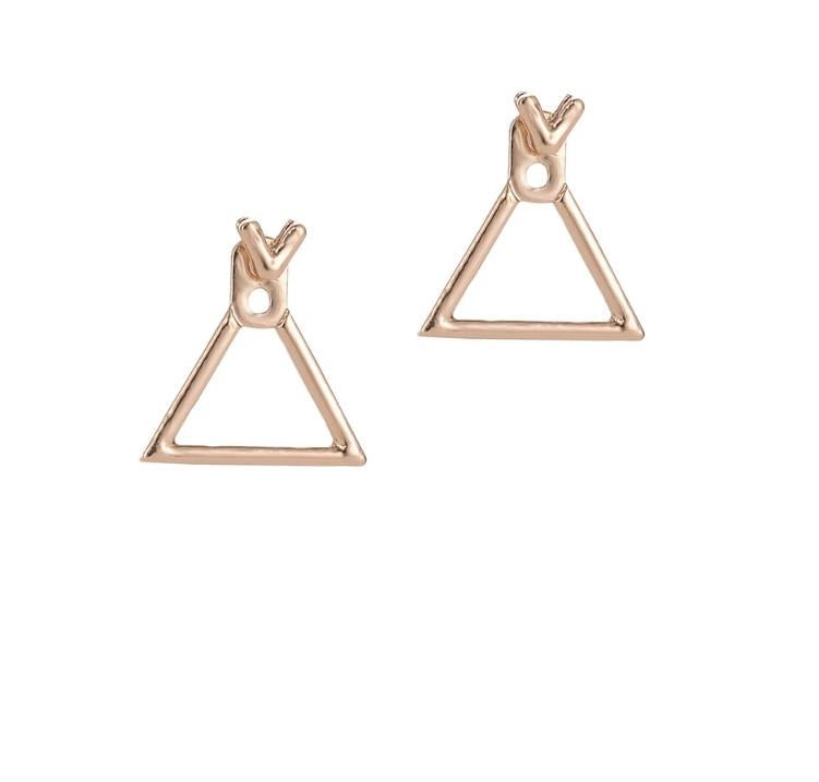 Charles William Unique Behind Ear Silver Triangle Shape Earring Fashion Jewellery Girls Teens Ear Ring
