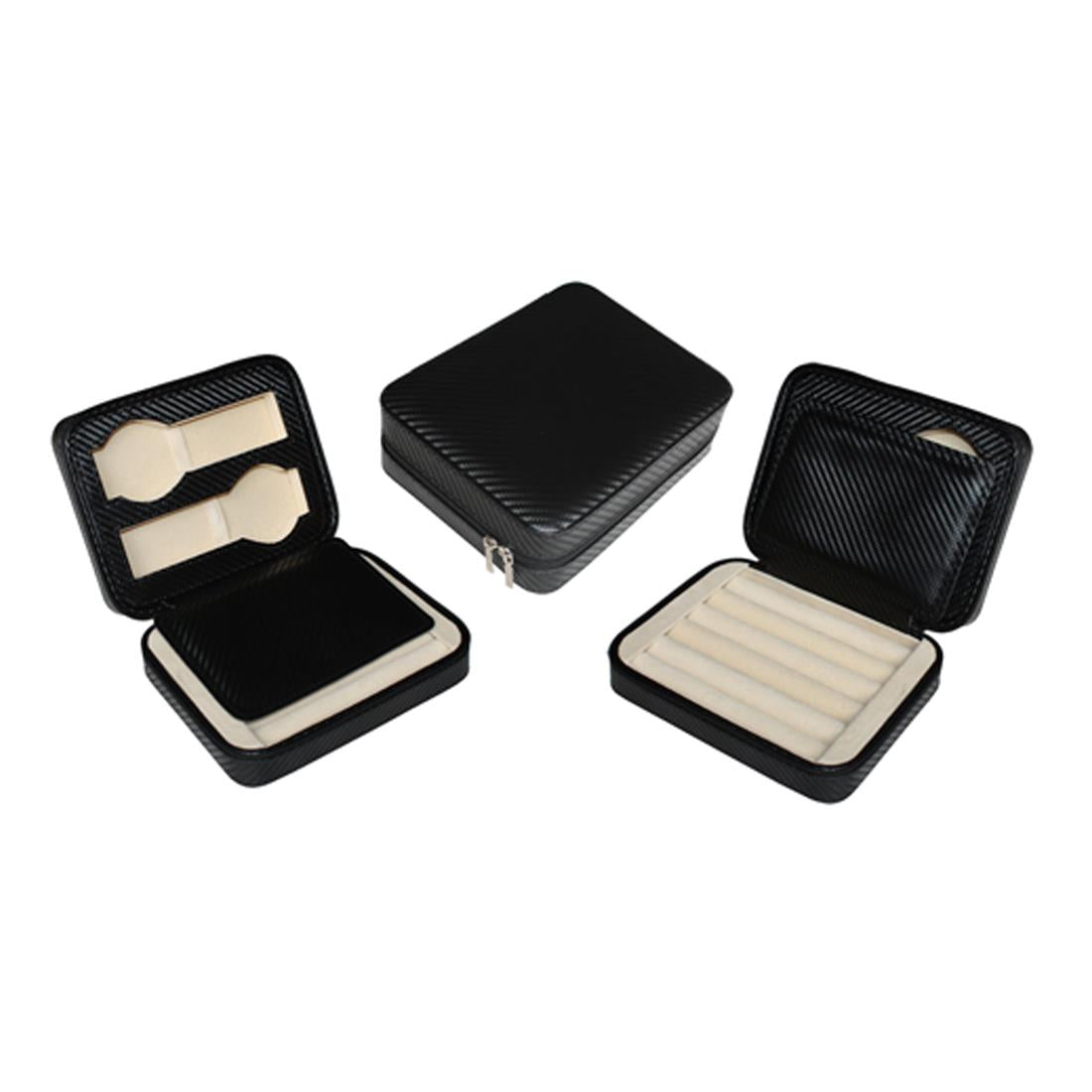 Charles William Travel Cufflink And Watch Box Premium Quality Jewellery Storage Safe Clasp Close Pouch