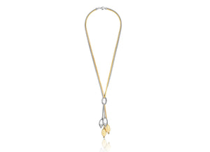 Charles William Rose Gold and Silver Bauble Necklace Italian Designed Jewellery
