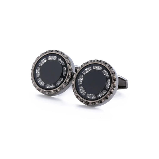 Charles William Black Cufflinks with Stunning Elements