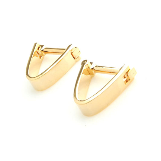 Charles William Gold Loop Horseshoe 'U' Style Cufflinks