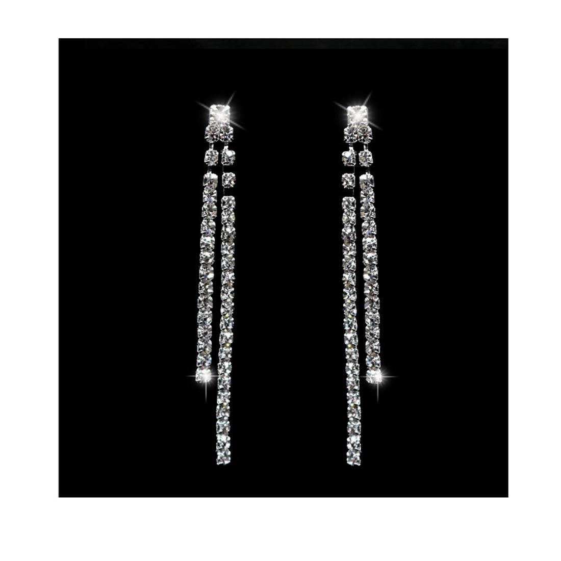 Charles William Premium Quality Midi Earring Silver Cubic Zircon Stones Plated Jewellery Ear Ring