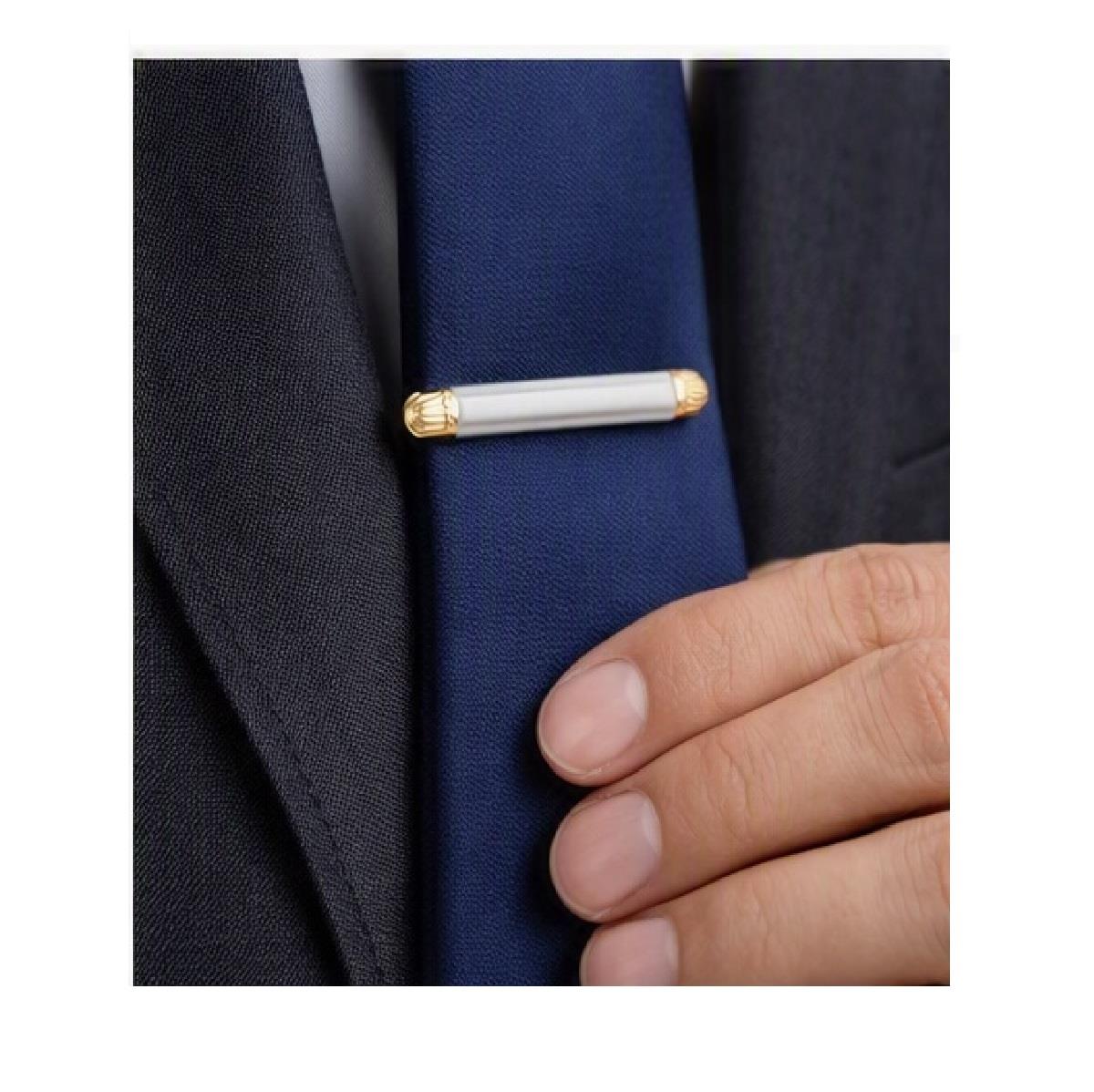Luxury Silver Gold Tie Clip Premium Unique Design Formal Wear Wedding Suit Accessory