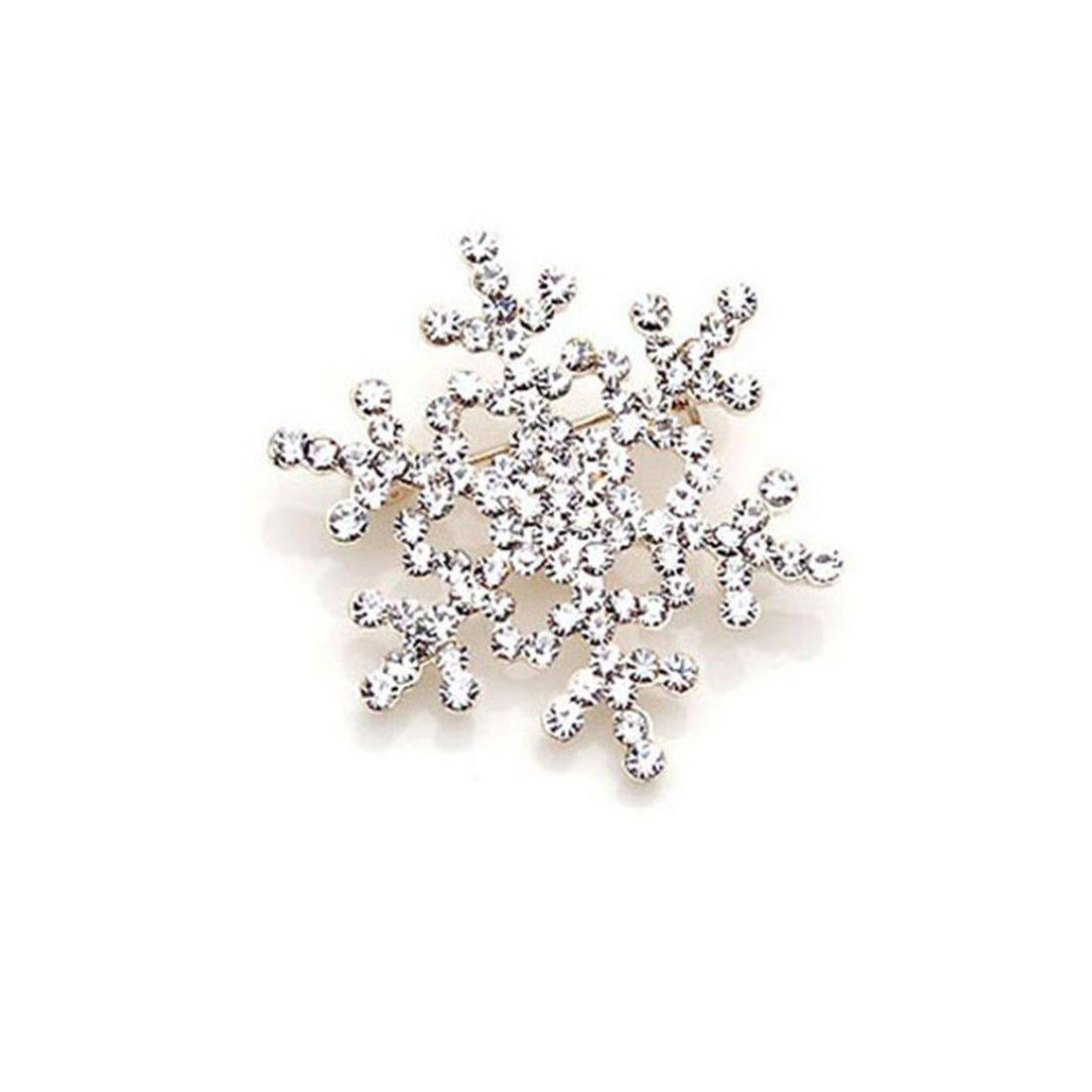 Charles William Silver Brooch Stones Fashion Costume Jewellery Dress Snowflake Star Brooches