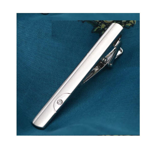 Mens Tie Clip 6cm Classic Tie Bar Lightweight High Quality Gift Ready UK