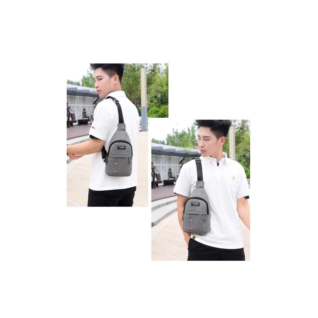 Man Bag Rucksack Bag Smart Jog Run Bike Cycle Office Travel Phone Mobile Grey