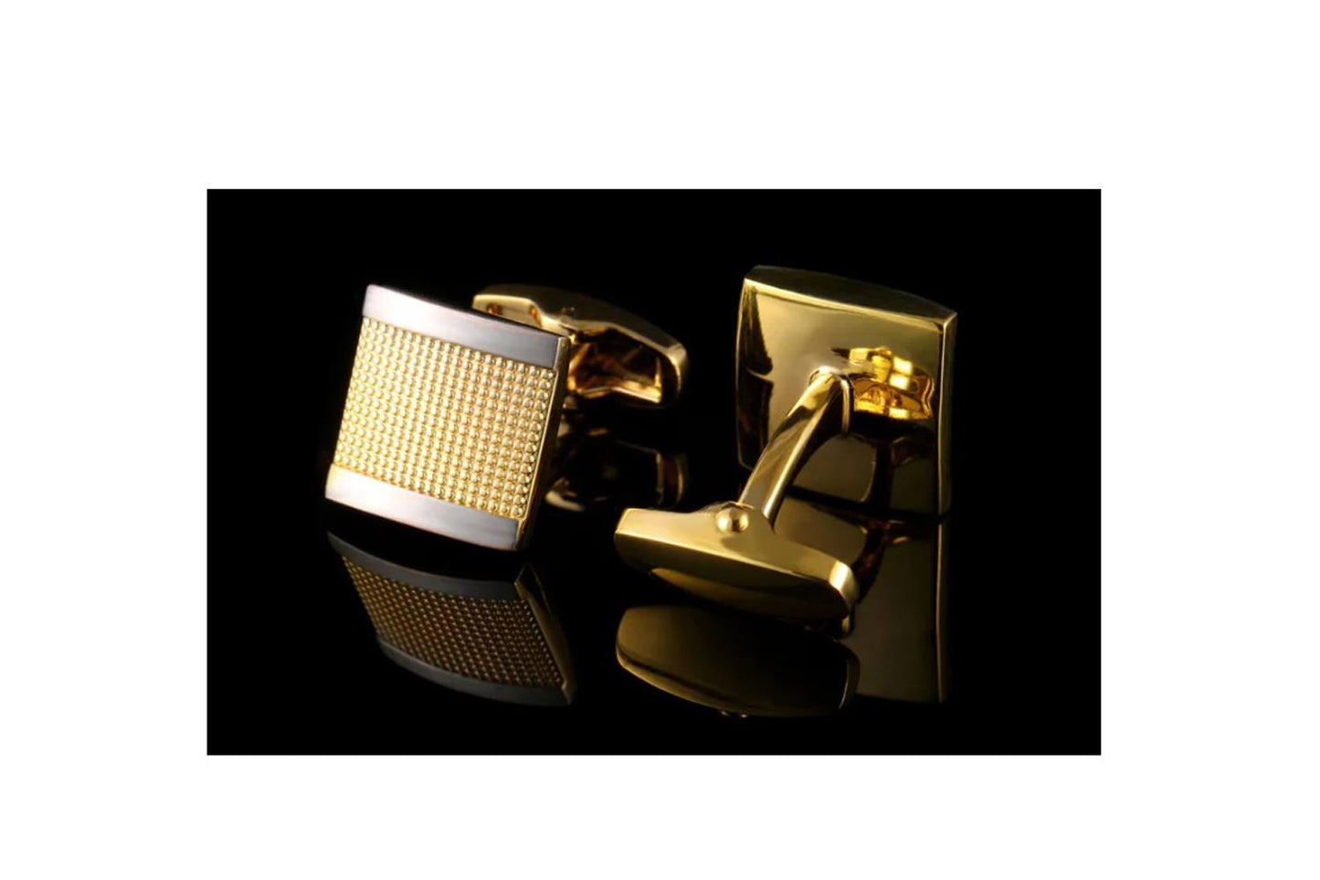 Mens Luxury Gold Silver Cufflinks Stunning Combo Great Gift Elegant Present