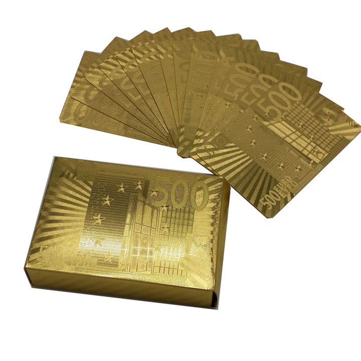 Premium 24K Gold Playing Card Euro Golden Foil Full Poker High Waterproof Deck Cards