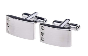 Charles William Silver Cufflinks with Three Elements