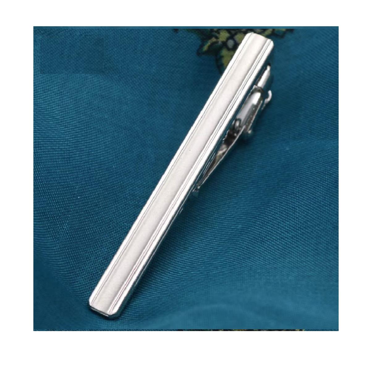 Mens Tie Clip 6cm Classic Tie Bar Elegant Design With Free Velvet Gift Pouch
