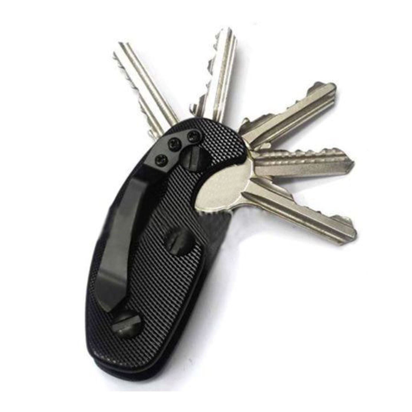 Key Holder Clip for Chain Ring Belt in Black