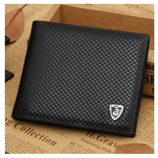 Genuine Leather Wallet Mens Black Money Purse ID Perfect Gift