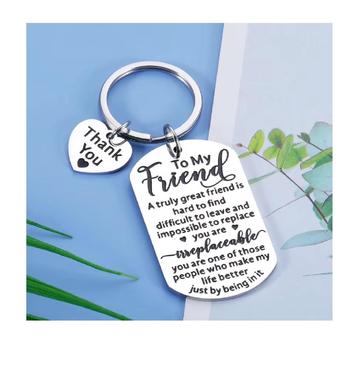 Thank You Friend Novelty Keyring Keychain Heartfelt Gift Truly Special Friend Loved