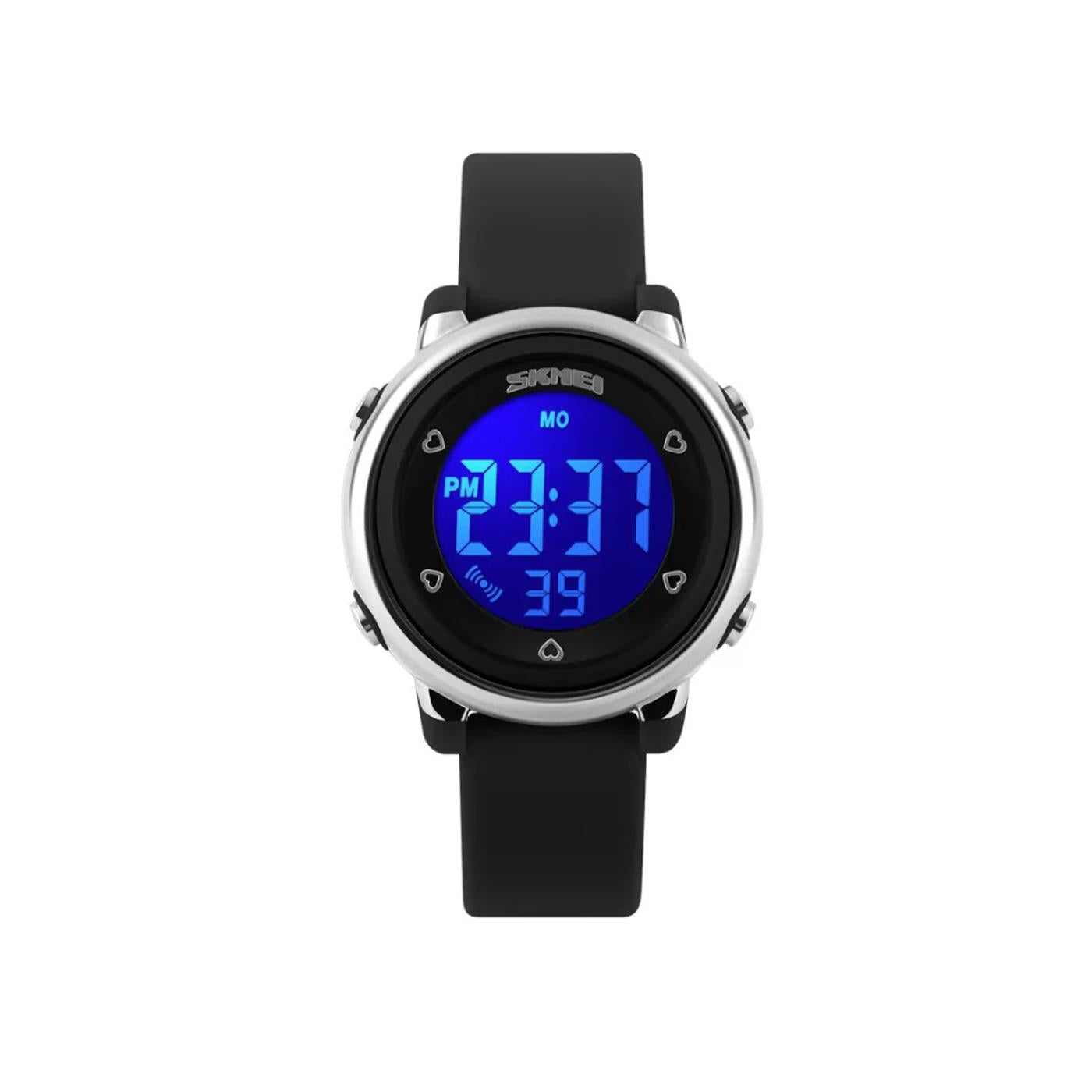 Black Digital Watch 50m Water Resistant With Stopwatch Alarm Ages 5+