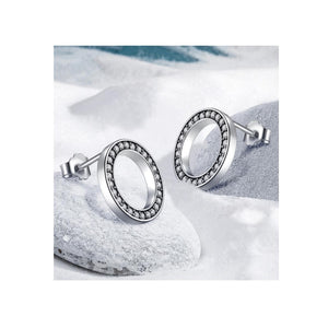 Charles William Premium Quality Earring Silver Plated Cubic Zircon Stones Jewellery Ear Ring