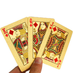 Premium 24K Gold Playing Card Euro Golden Foil Full Poker High Waterproof Deck Cards