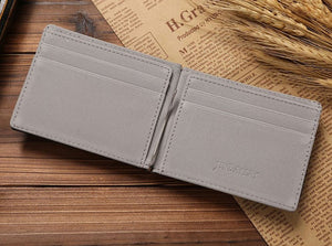 Money Clip Wallet 4cc Genuine Leather Grey