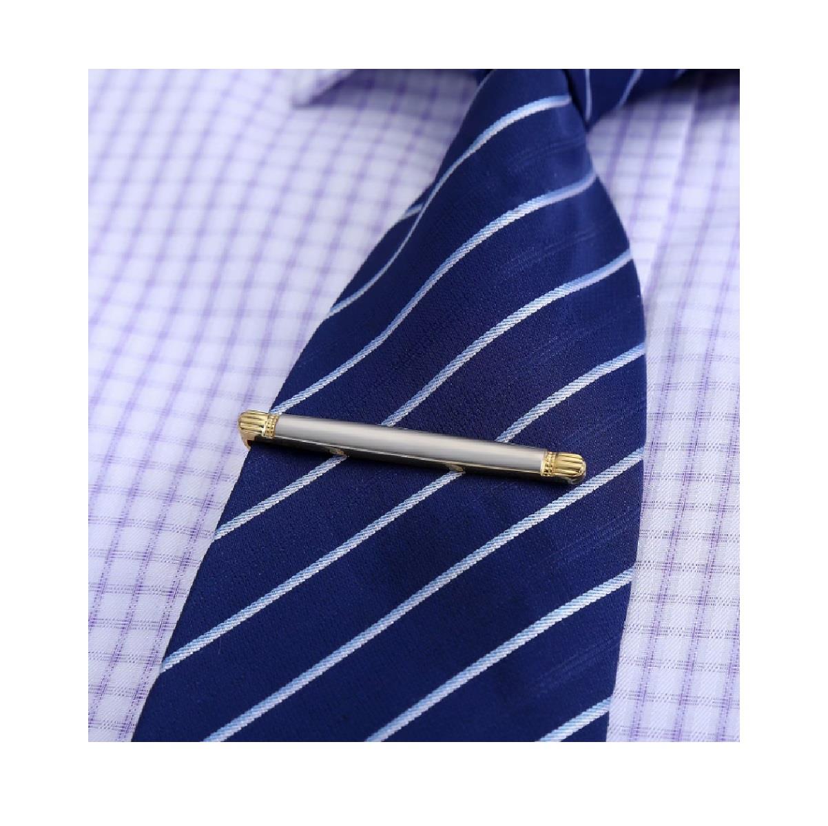 Luxury Silver Gold Tie Clip Premium Unique Design Formal Wear Wedding Suit Accessory