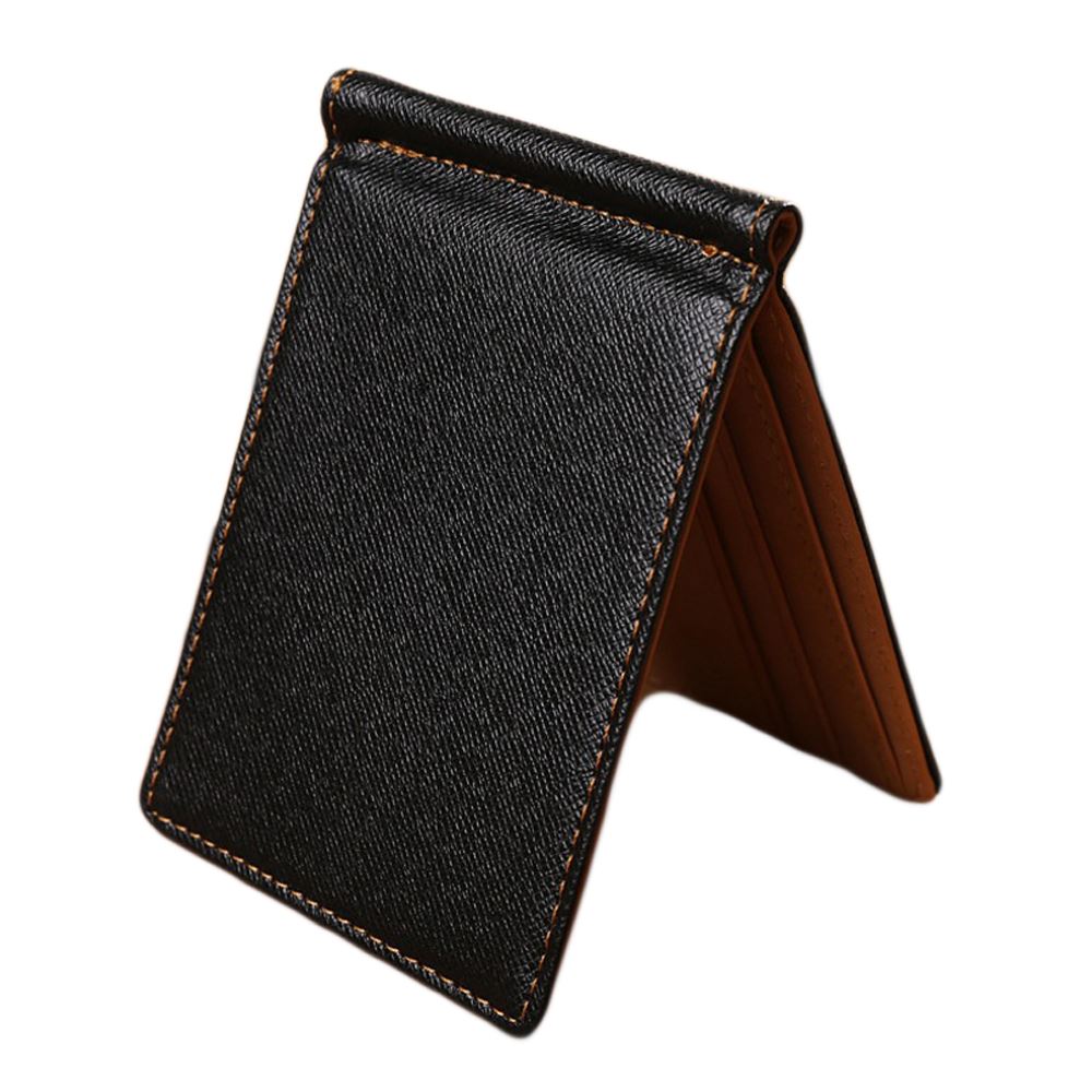 Money Clip Wallet 4cc Leather With Soft Brown Inside Material Unique And Quality