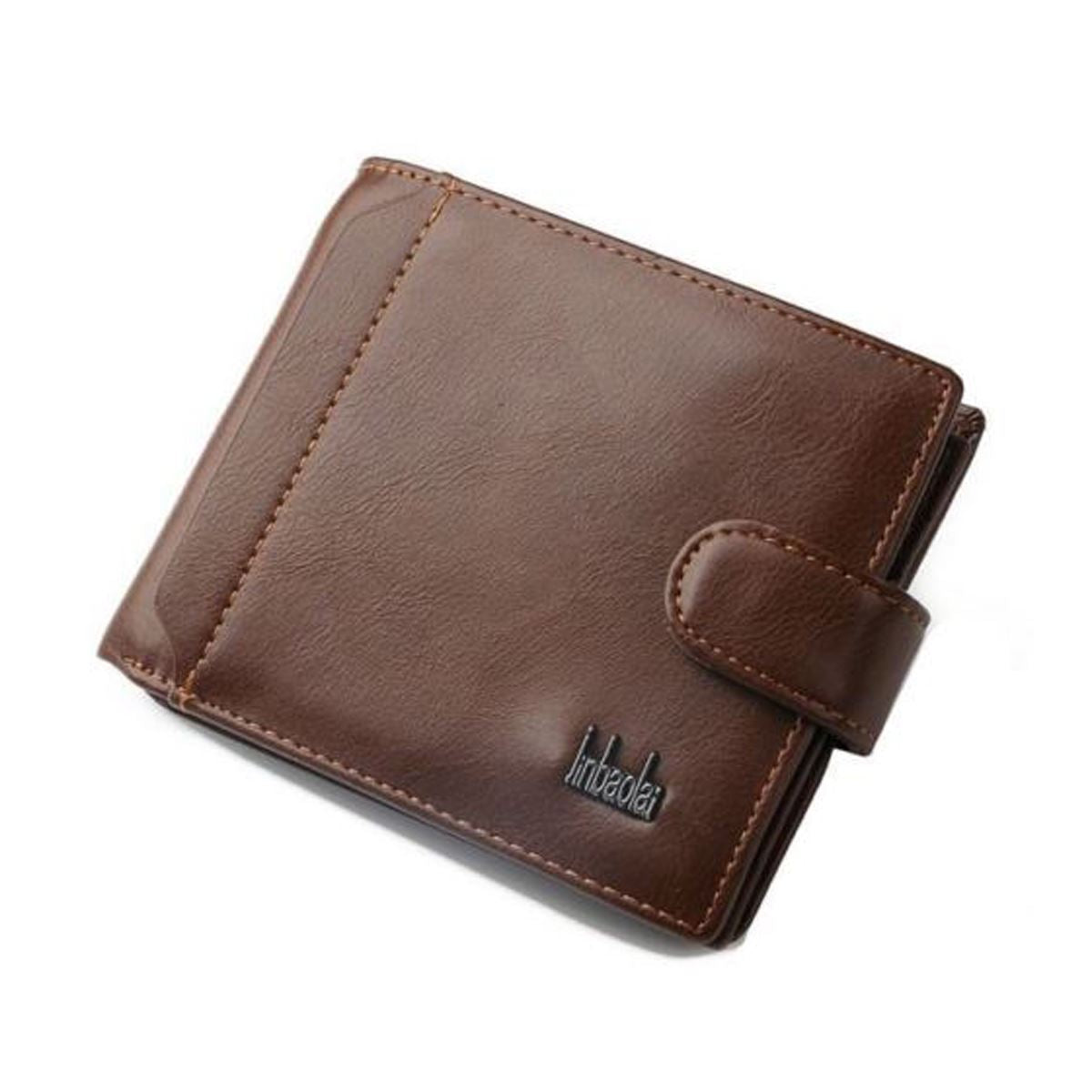 GENUINE Leather Wallet Mens Brown Money Purse ID Holder Perfect Gift Present