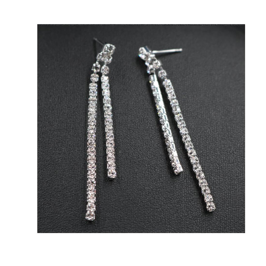 Charles William Premium Quality Midi Earring Silver Cubic Zircon Stones Plated Jewellery Ear Ring