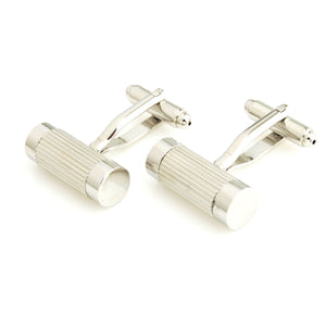 Charles William Silver Barrel Cufflinks