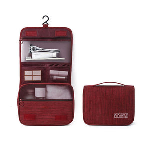 Charles William Travel Bag Cosmetic Make up Toiletry Case Red Wash Bag Organiser Makeup