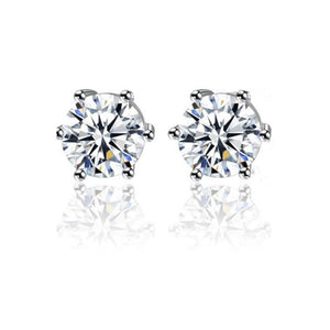 Charles William Stud Earring Silver Stones Jewellery Ear Ring