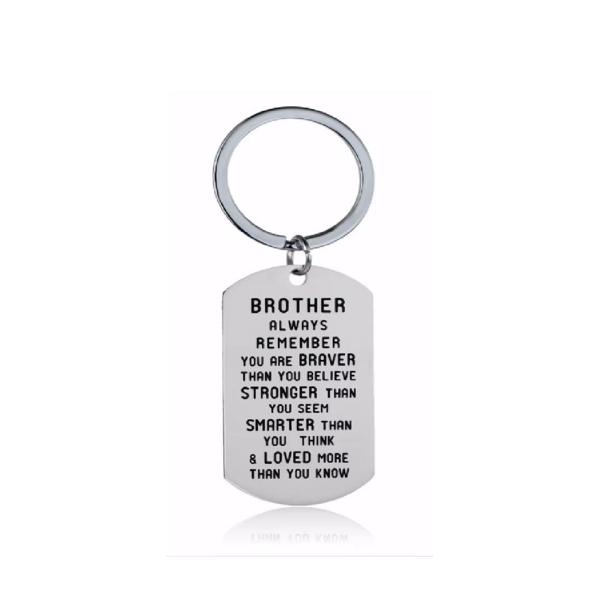 Brave Sibling Keyring Keychain Personal Message Gift Brother Sister Celebrate Love