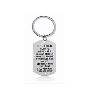 Brave Sibling Keyring Keychain Personal Message Gift Brother Sister Celebrate Love