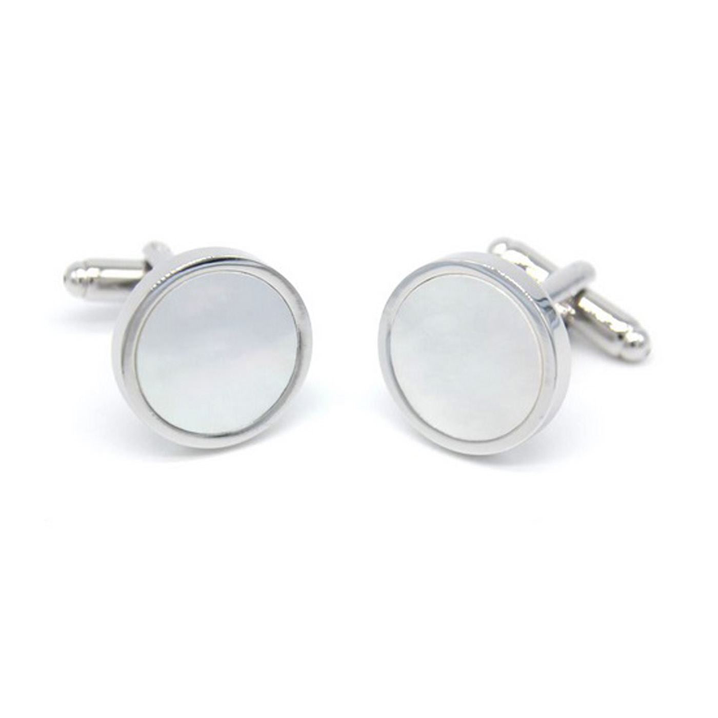 Silver Cufflinks with Mother Pearl Stone