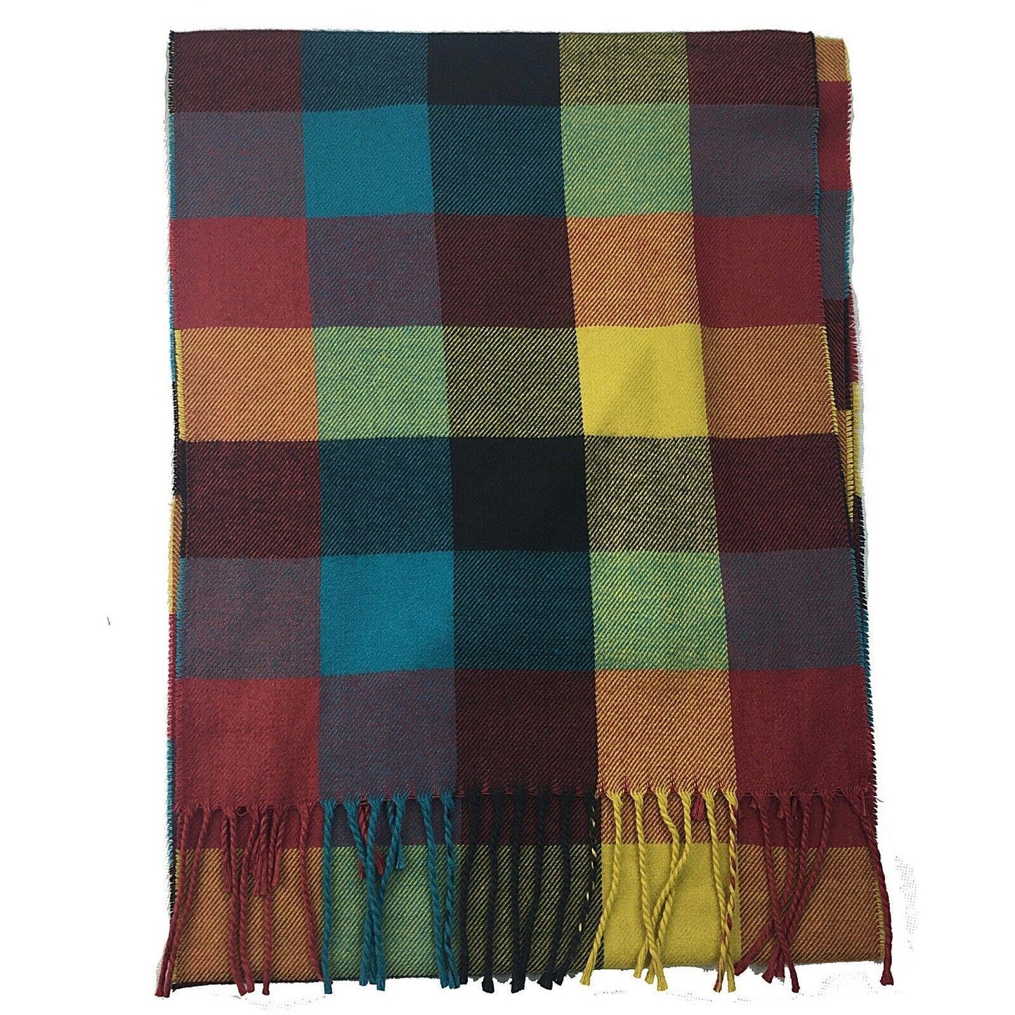 Soft Scarf Multi Colour Pattern with Warm Gentle and Luxurious Feel UK Stock