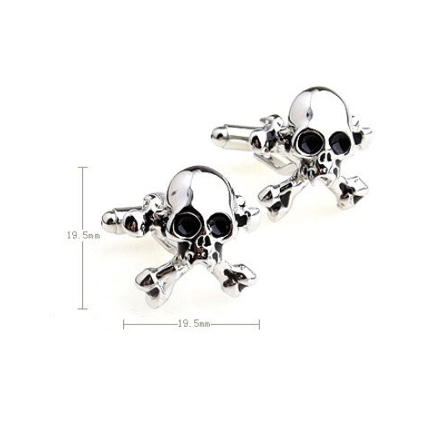 Charles William Skull Cross Bones Pirate Party Cufflinks Novelty Wedding Fun Birthday Sports Gift UK