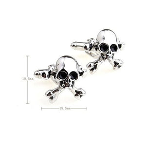 Charles William Skull Cross Bones Pirate Cufflinks