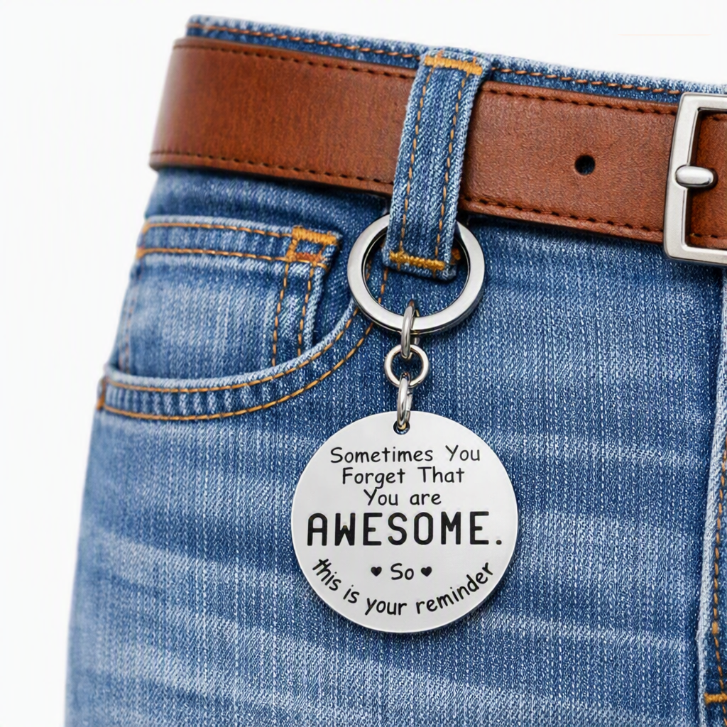 Thoughtful Keyring Gift Positive Message Motivation Friend Family Loved Present Reminder