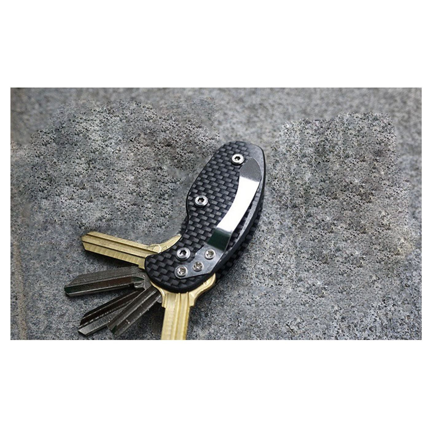 Key Holder Clip for Chain Ring Belt in Black