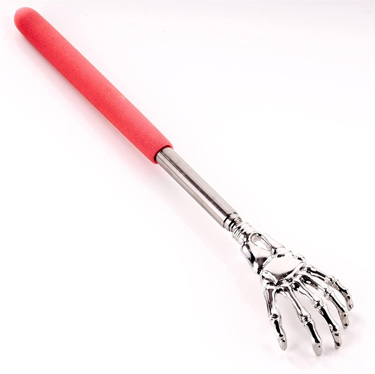 Skeleton Hand Back Scratcher with Long Reach Extendable Rubber Grip Arm