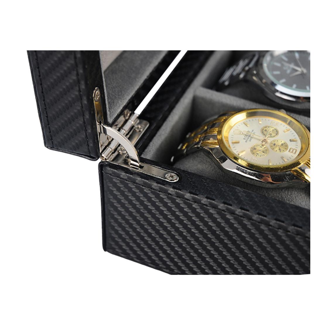 Charles William Premium Leather Cufflink Watch Box Jewellery Storage Safe Clasp Close Pouch Watches And Jewellery