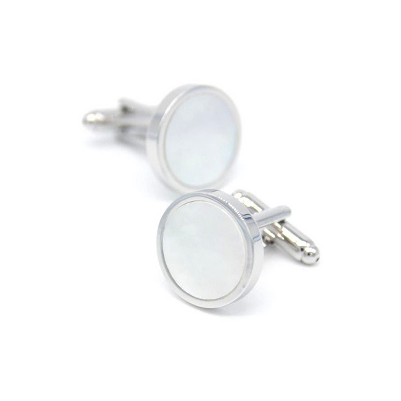 Silver Cufflinks with Mother Pearl Stone