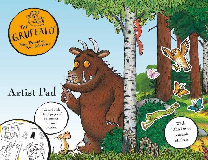 Official Gruffalo Artist Pad Game Colour Coloring Book Sticker Fun