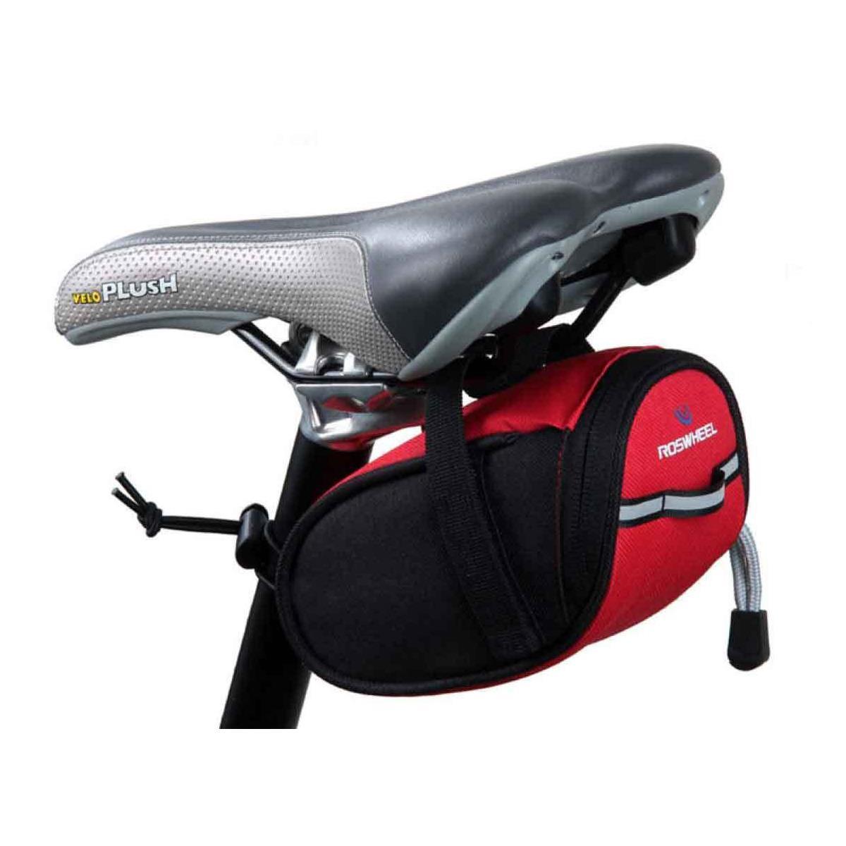 Compact Saddle Wedge Black/Red Bike Cycling Under Seat Pack