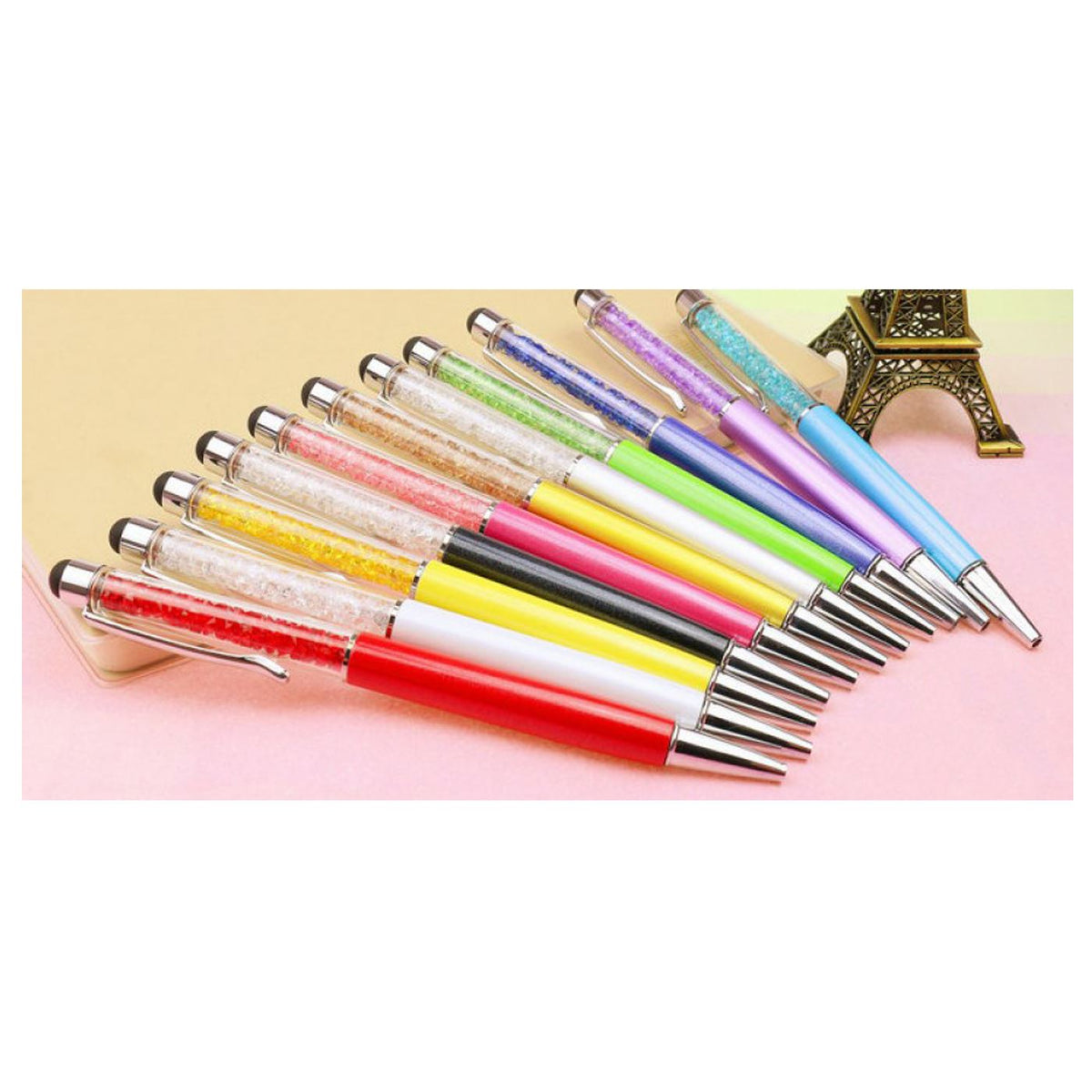 Ball Point Gift Pen With Real Crystal Elements Black Ink