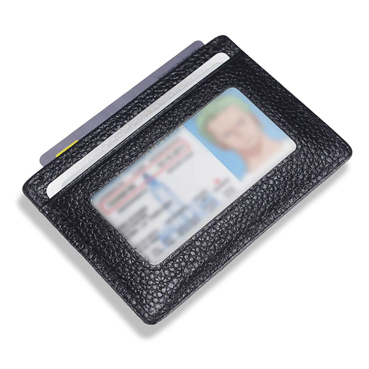 Black Genuine Real Leather Magnetic Money Clip Cash And Card ID Slim Holder UK