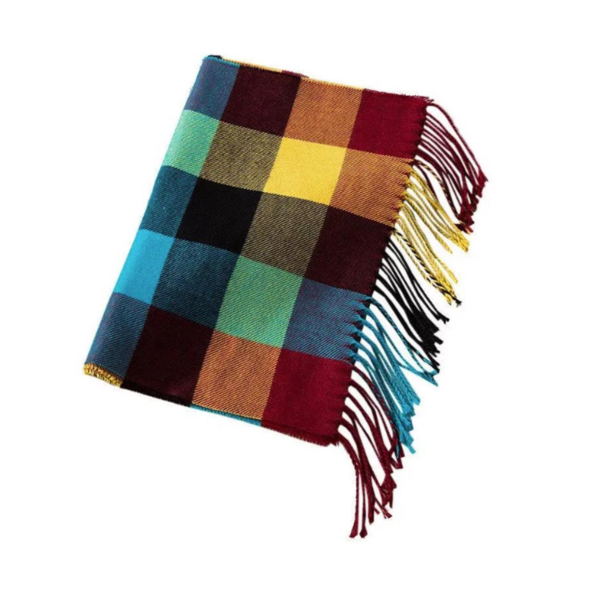 Soft Scarf Multi Colour Pattern with Warm Gentle and Luxurious Feel UK Stock