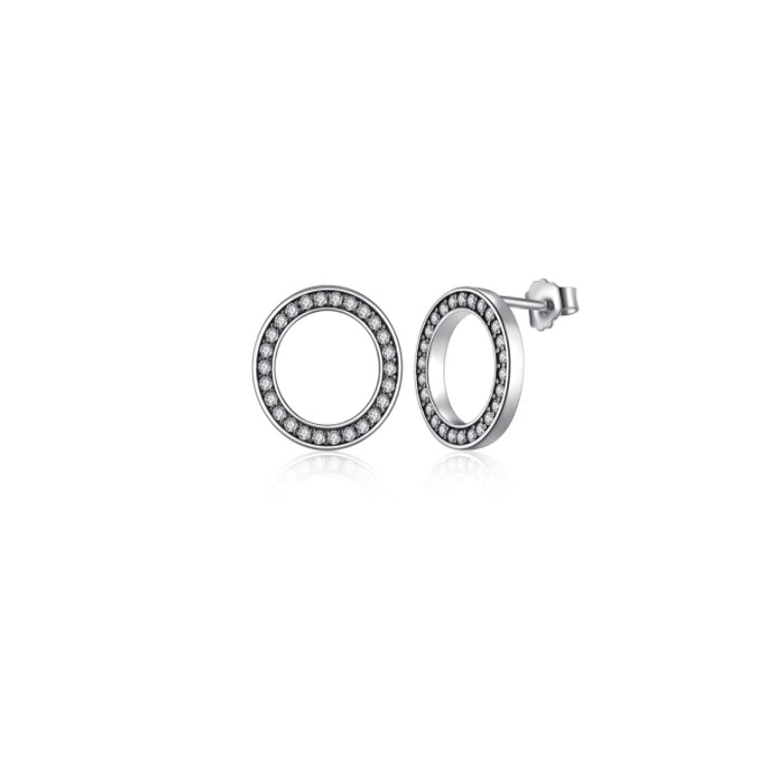 Charles William Premium Quality Earring Silver Plated Cubic Zircon Stones Jewellery Ear Ring