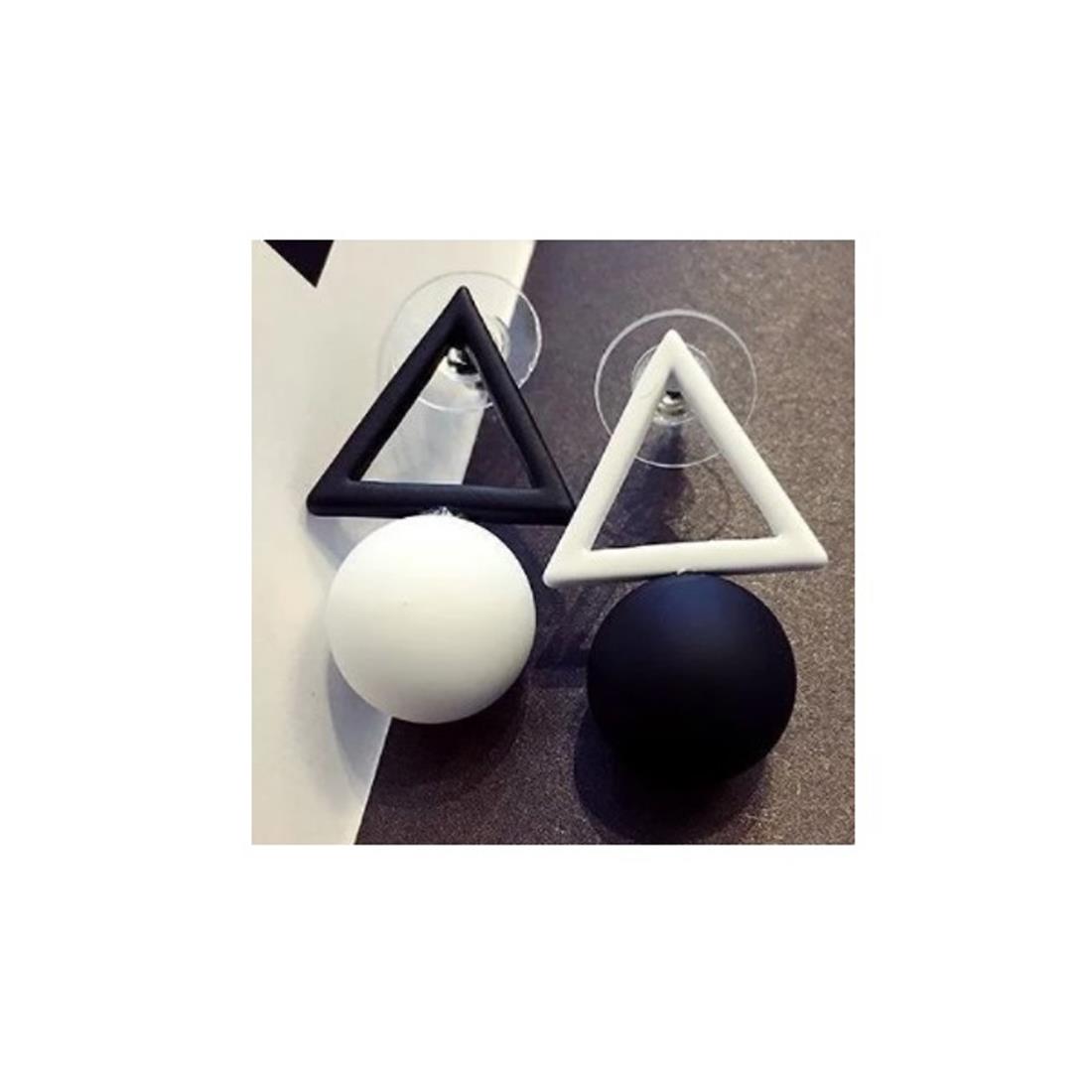 Charles William Triangle and Circle Unique Earring