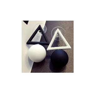 Charles William Triangle and Circle Unique Earring