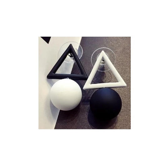 Charles William Triangle and Circle Unique Earring