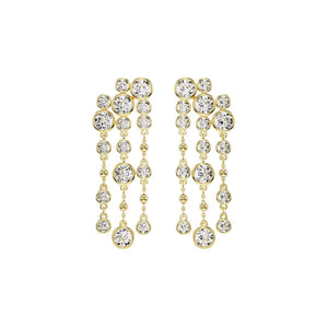Charles William Gold Earrings with Real Elements Dangle Style